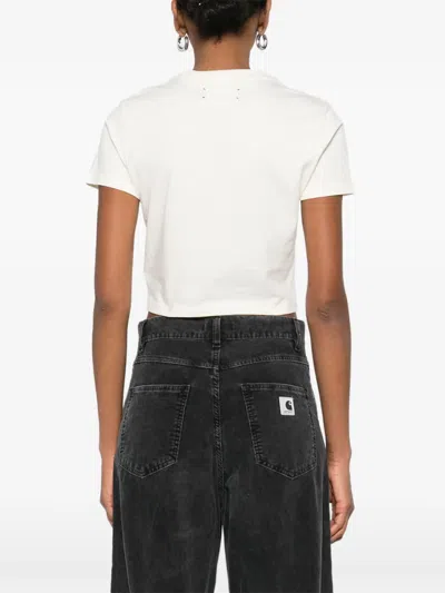 Amiri Graphic Print Crew Neck Short Sleeve Top In White