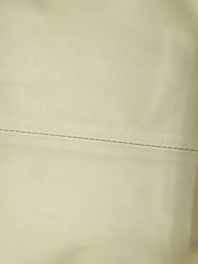 Pre-owned Bottega Veneta The Pouch Leather Teen Clutch Bag In White