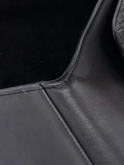 Pre-owned Celine Trapeze Bag Crocodile Embossed Leather Large Satchel In Black