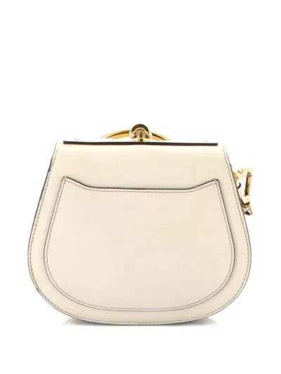 Pre-owned Chloé Nile Quilted Leather Small Crossbody Bag In Neutral
