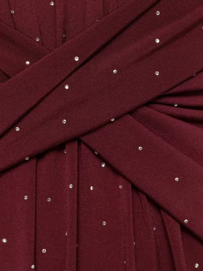 Nissa Embellished Twisted Maxi Dress In Red