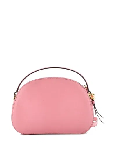 Pre-owned Prada Odette Top Handle Bag Saffiano Leather Small Shoulder Bag In Pink