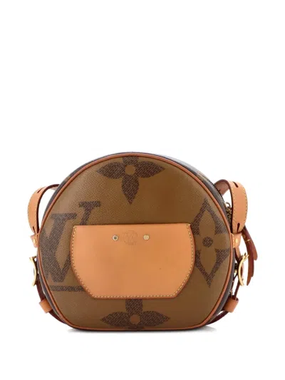 Pre-owned Louis Vuitton Boite Chapeau Souple Bag Reverse Monogram Giant Shoulder Bag In Brown