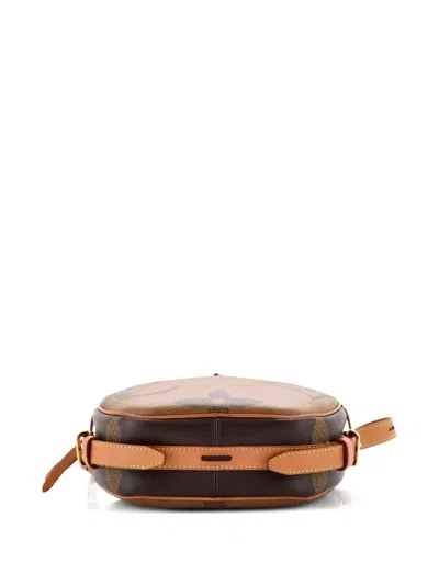 Pre-owned Louis Vuitton Boite Chapeau Souple Bag Reverse Monogram Giant Shoulder Bag In Brown