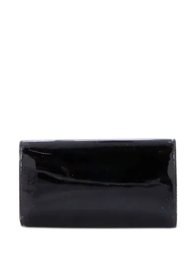 Pre-owned Louis Vuitton Louise Patent East West Clutch Bag In Black