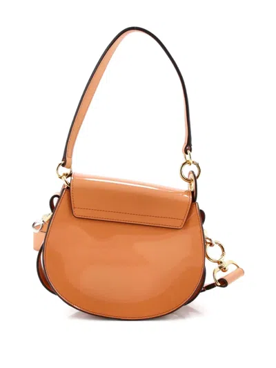 Pre-owned Chloé Tess Bag Leather Small Shoulder Bag In Orange