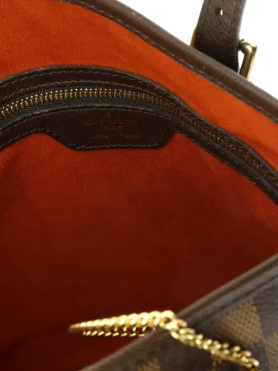 Pre-owned Louis Vuitton Marais Damier Bucket Bag In Brown