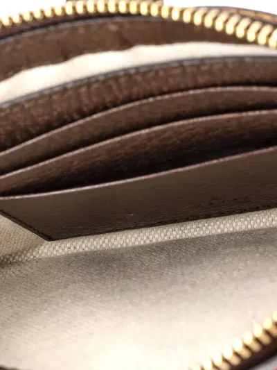 Pre-owned Gucci Blondie Multi Pocket Gg Coated Canvas Belt Bag In Brown