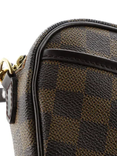 Pre-owned Louis Vuitton Ipanema Pochette Damier Crossbody Bag In Brown