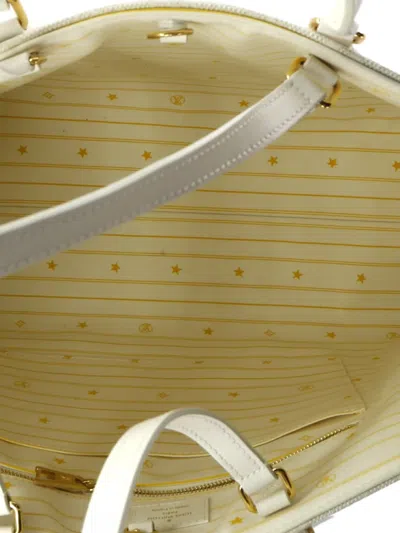 Pre-owned Louis Vuitton Onthego Limited Edition Cities Monogram Jacquard And Tuffetage Canvas Gm Tote Bag In Neutral