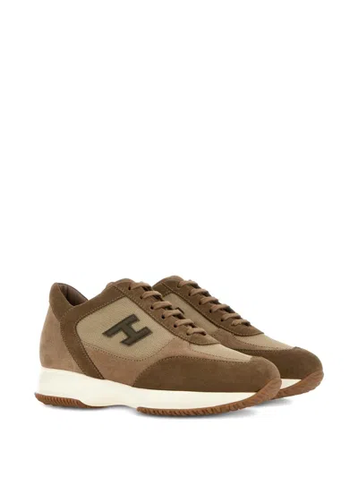 Hogan Interactive Logo-patch Sneakers In Multi