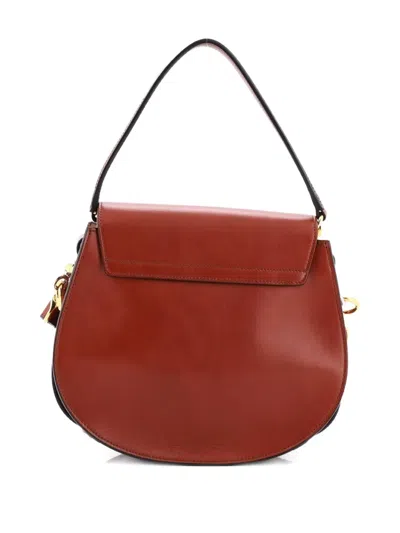 Pre-owned Chloé Tess Bag Leather Large Crossbody Bag In Brown