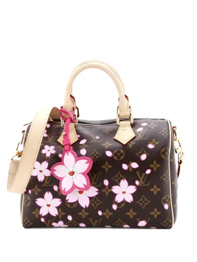 Pre-owned Louis Vuitton X Takashi Murakami Speedy Handbag Limited Edition Cherry Blossom Monogram 25 Satchel In Multi