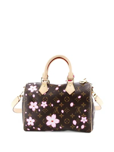 Pre-owned Louis Vuitton X Takashi Murakami Speedy Handbag Limited Edition Cherry Blossom Monogram 25 Satchel In Multi