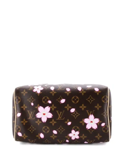 Pre-owned Louis Vuitton X Takashi Murakami Speedy Handbag Limited Edition Cherry Blossom Monogram 25 Satchel In Multi