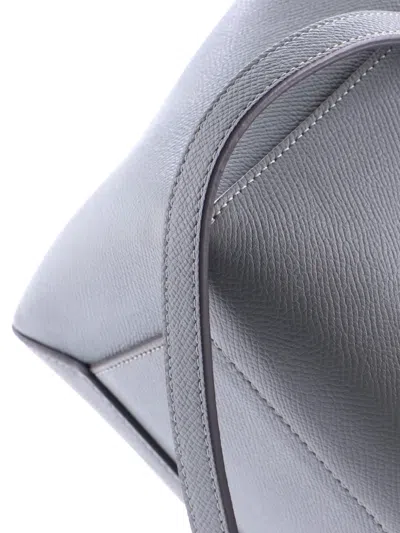 Pre-owned Celine Belt Bag Textured Leather Micro Satchel In Blue