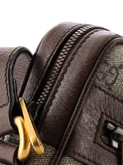 Pre-owned Gucci Ophidia Messenger Bag Gg Coated Canvas Small Crossbody Bag In Brown