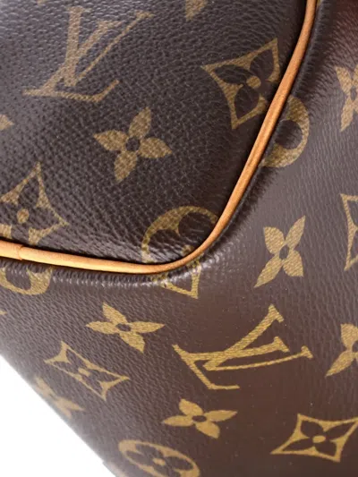 Pre-owned Louis Vuitton Speedy Bandouliere Bag Monogram Canvas Nano Crossbody Bag In Brown