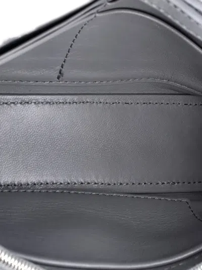 Pre-owned Balenciaga Hourglass Chain Wallet Leather With Sequins Crossbody Bag In Silver