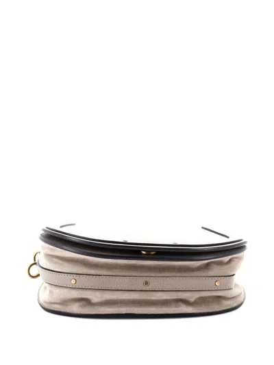Pre-owned Chloé Nile Leather Medium Crossbody Bag In Gray
