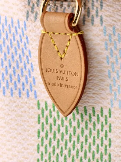 Pre-owned Louis Vuitton Speedy Bandouliere Bag Limited Edition Damierlicious Giant 20 Satchel In Blue