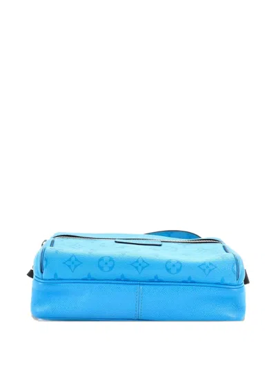 Pre-owned Louis Vuitton Outdoor Messenger Bag Monogram Taigarama Crossbody Bag In Blue