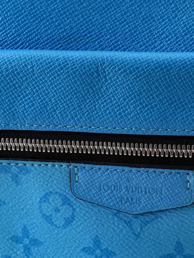 Pre-owned Louis Vuitton Outdoor Messenger Bag Monogram Taigarama Crossbody Bag In Blue