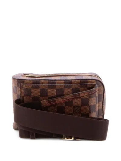 Pre-owned Louis Vuitton Geronimos Waist Bag Damier Belt Bag In Brown