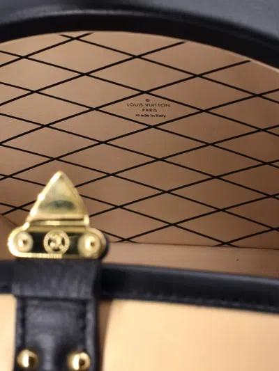 Pre-owned Louis Vuitton Petite Boite Chapeau Bag Calfskin Shoulder Bag In Black