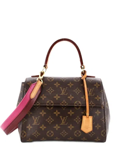 Pre-owned Louis Vuitton Cluny Top Handle Bag Monogram Canvas Bb Satchel In Brown