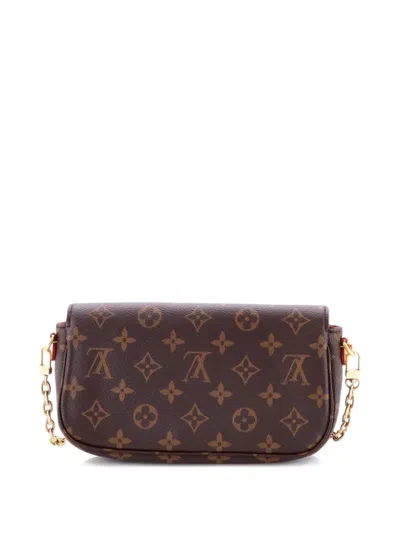 Pre-owned Louis Vuitton Ivy Wallet On Chain Monogram Canvas Shoulder Bag In Brown