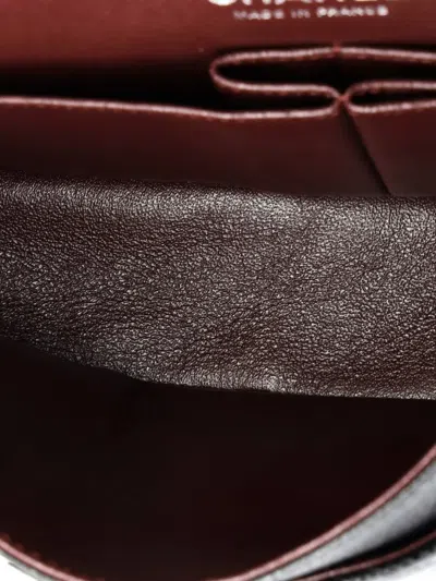 Pre-owned Chanel Classic Double Flap Bag Quilted Caviar Medium Shoulder Bag In Black