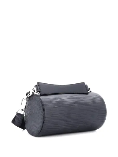 Pre-owned Louis Vuitton Soft Polochon Bag Xl Epi Leather Pm Shoulder Bag In Black