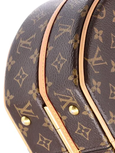 Pre-owned Louis Vuitton Petite Boite Chapeau Bag Monogram Canvas Crossbody Bag In Brown