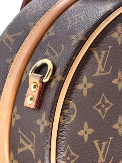 Pre-owned Louis Vuitton Petite Boite Chapeau Bag Monogram Canvas Crossbody Bag In Brown
