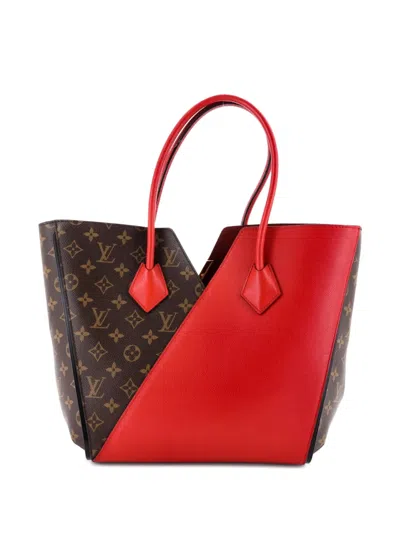 Pre-owned Louis Vuitton Kimono Handbag Monogram Canvas And Leather Mm Tote Bag In Brown