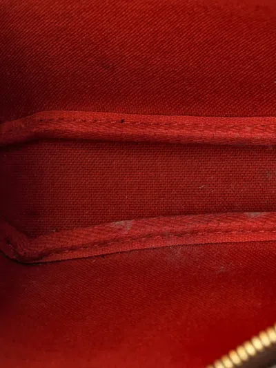 Pre-owned Louis Vuitton Navona Pochette Accessoires Damier Clutch Bag In Brown