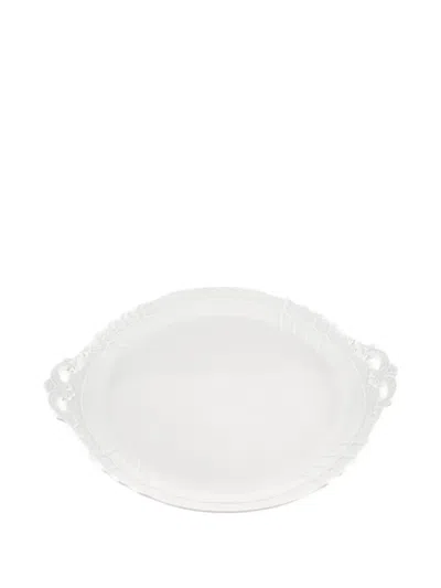 Ginori 1735 Porcelain Cake Plate In White