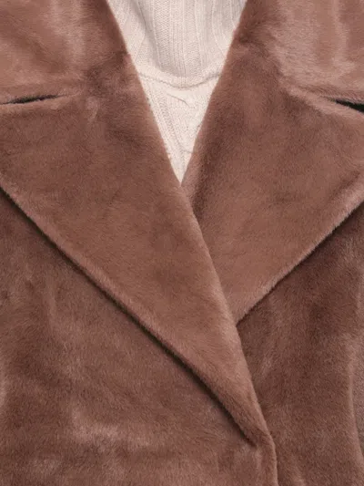 Betta Corradi Double-breasted Faux-fur Coat In Multi