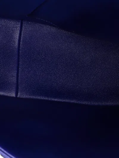 Pre-owned Chanel Classic Double Flap Bag Chevron Lambskin Jumbo Shoulder Bag In Blue