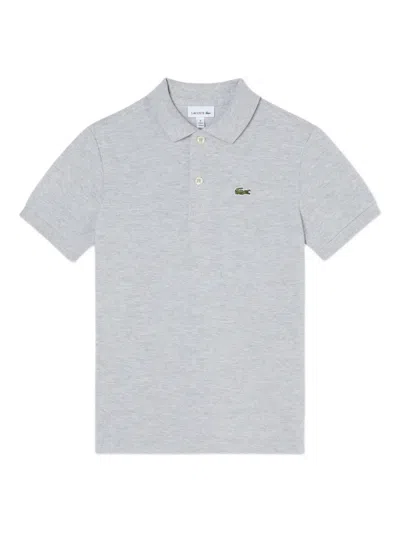 Lacoste Short-sleeve Logo Polo Shirt In Gray