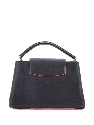 Pre-owned Louis Vuitton Capucines Bag Leather Mm Satchel In Black