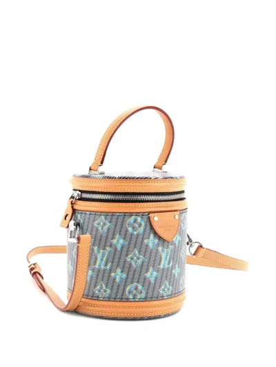 Pre-owned Louis Vuitton Cannes Handbag Damier Monogram Lv Pop Canvas Satchel In Blue