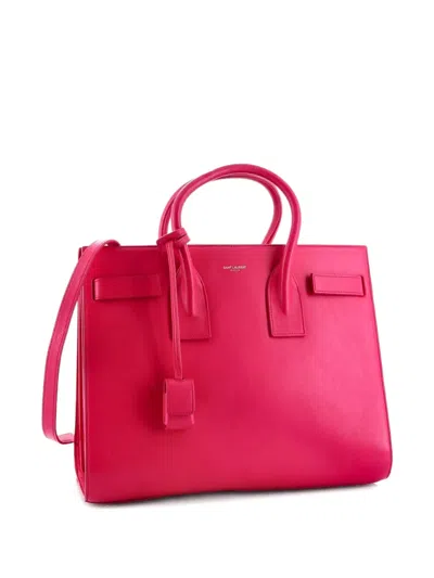 Pre-owned Saint Laurent Sac De Jour Bag Leather Small Satchel In Pink
