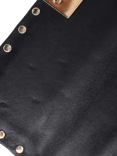 Pre-owned Valentino Garavani Vltn Rockstud Spike Flap Bag Quilted Leather Medium Shoulder Bag In Black