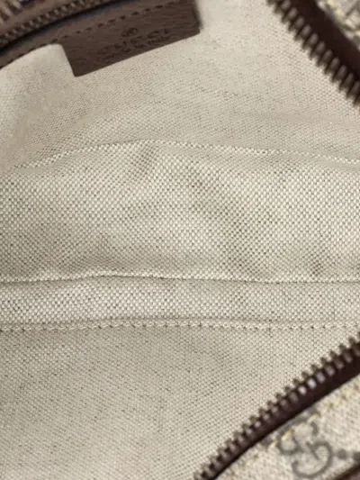 Pre-owned Gucci Ophidia Gg Coated Canvas Medium Belt Bag In Brown