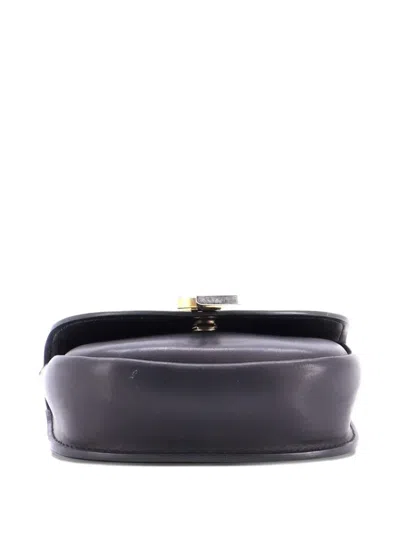 Pre-owned Saint Laurent Kaia Shoulder Bag Leather Mini Crossbody Bag In Black