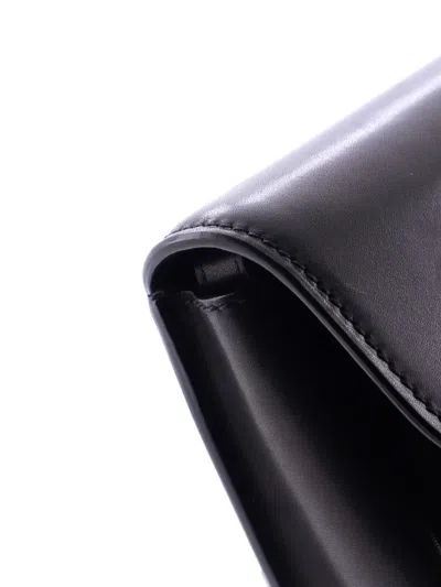 Pre-owned Saint Laurent Kaia Shoulder Bag Leather Mini Crossbody Bag In Black