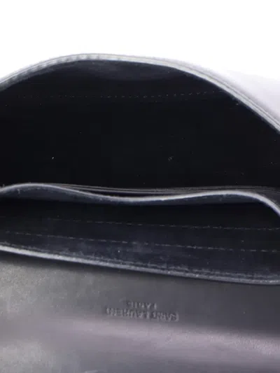 Pre-owned Saint Laurent Kaia Shoulder Bag Leather Mini Crossbody Bag In Black