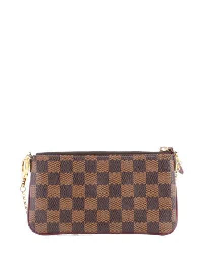 Pre-owned Louis Vuitton Milla Pochette Limited Edition Damier Mm Clutch Bag In Brown